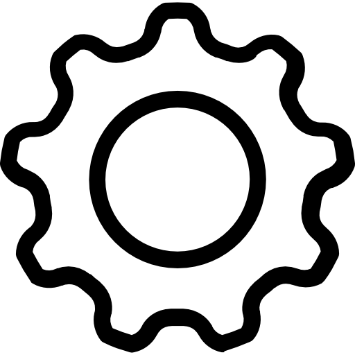 Gear Symbol Icon for Mechanical Settings