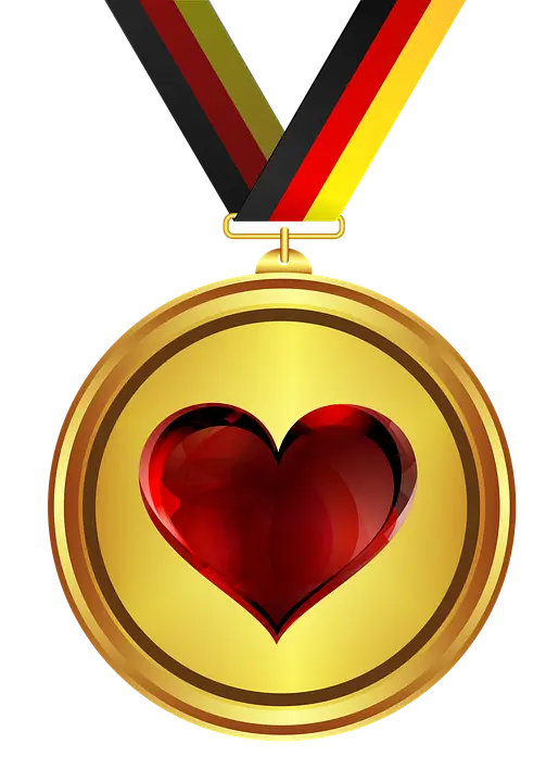 Gold Medal with Heart