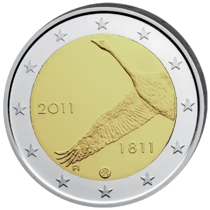 Euro Coin with Bird Design