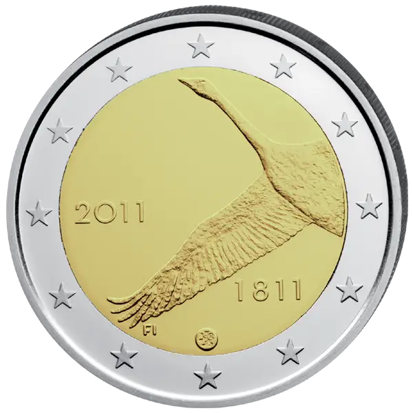 Euro Coin with Bird Design