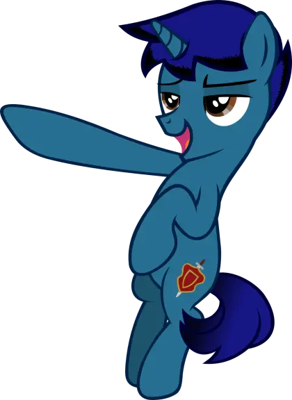 Blue Unicorn Cartoon Character
