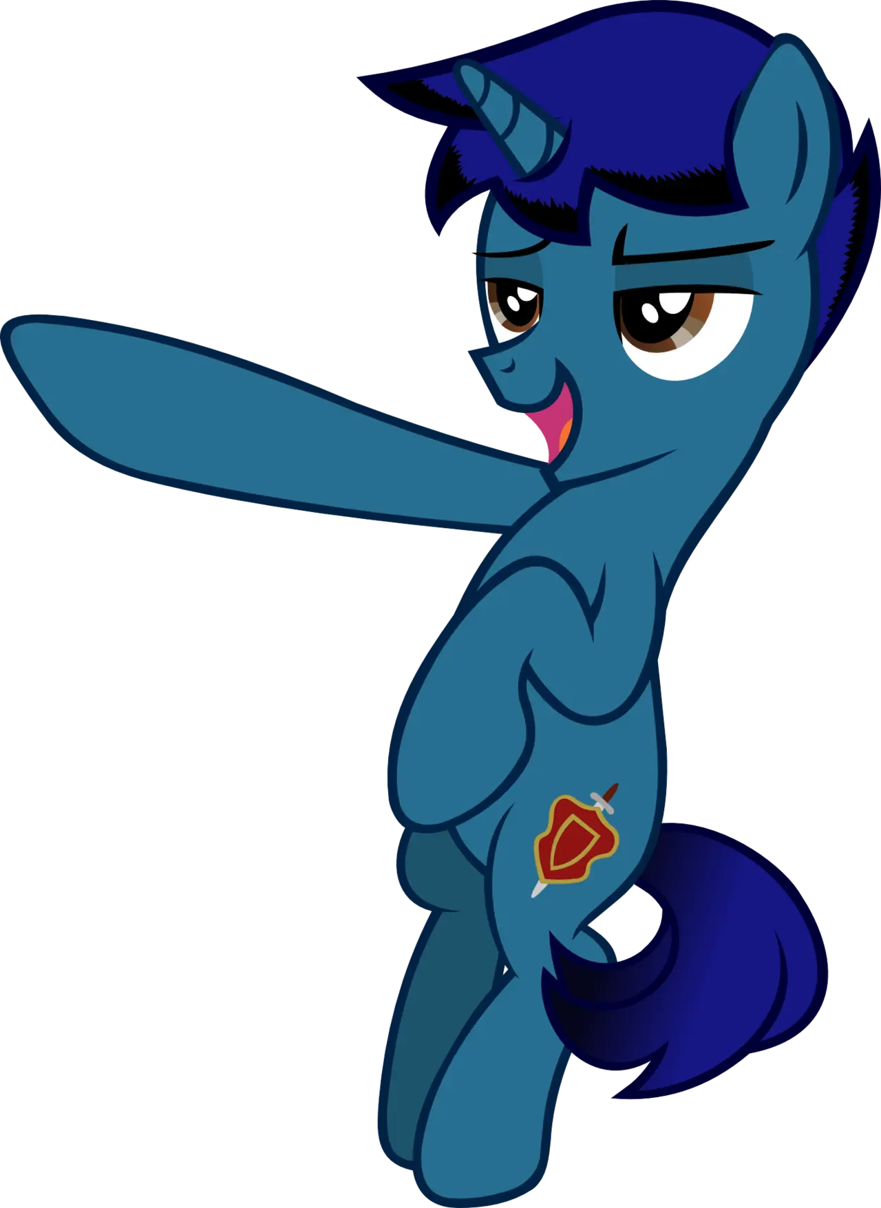 Blue Unicorn Cartoon Character