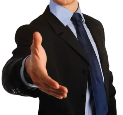 Business handshake offer concept