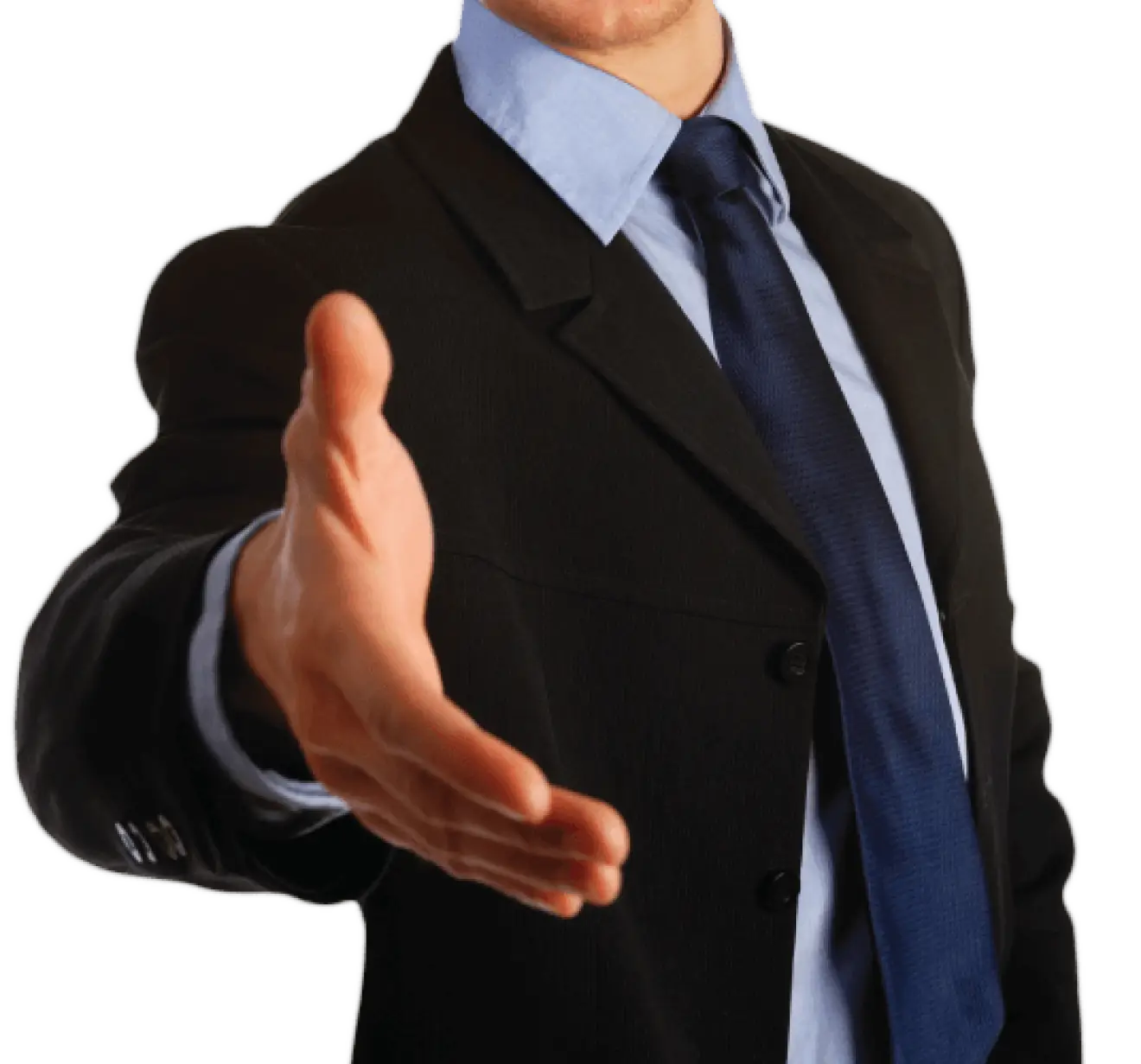 Business handshake offer concept
