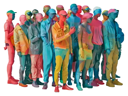 Colorful Group of People