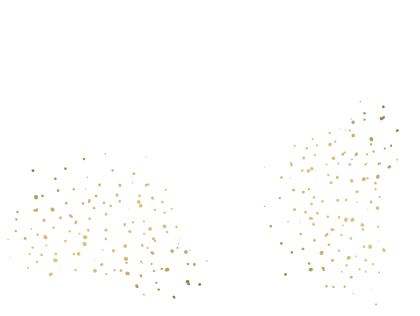 Golden Glitter Particles on Transparent Background