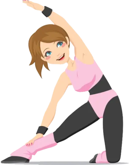 Woman Stretching in Fitness Outfit