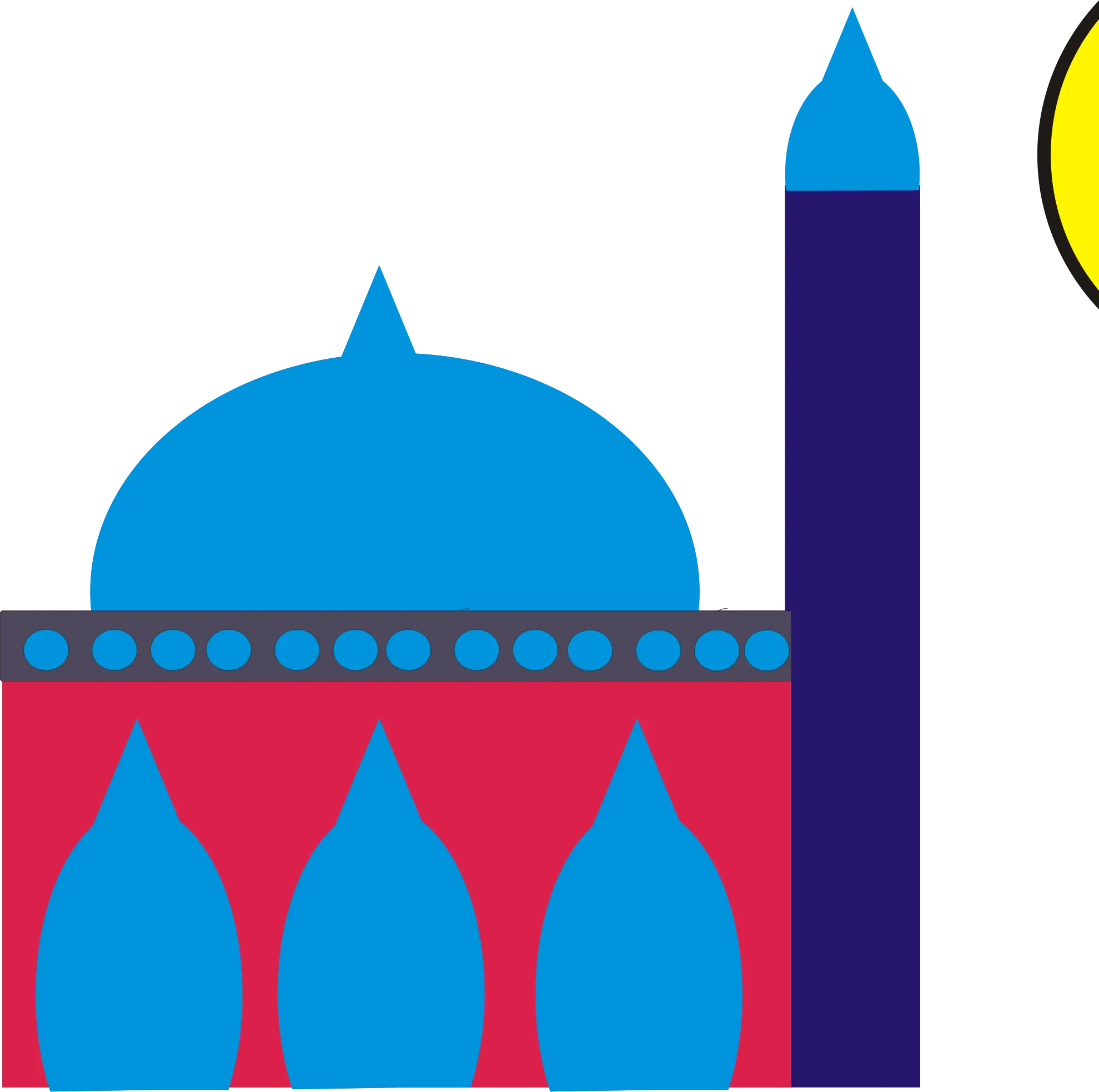 Colorful Mosque Illustration