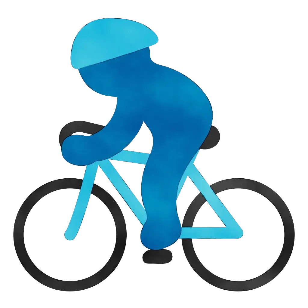 Blue Cyclist Icon
