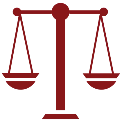 Red Justice Balance Scale Icon