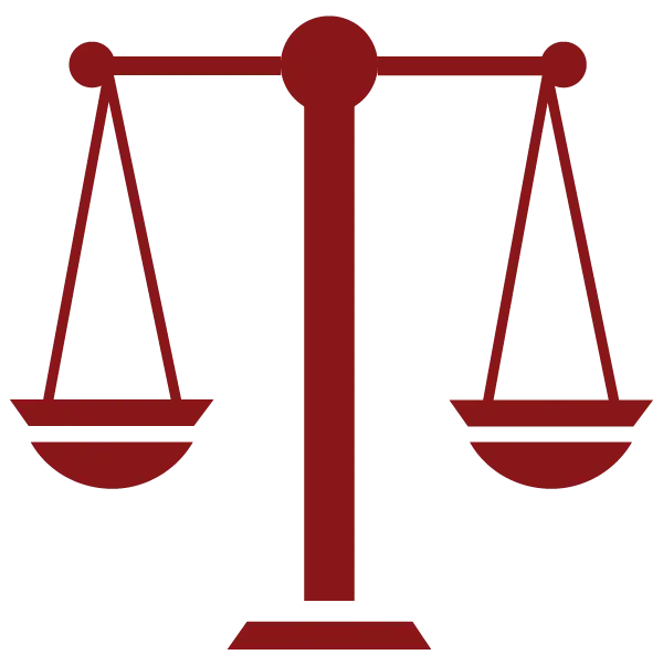 Red Justice Balance Scale Icon
