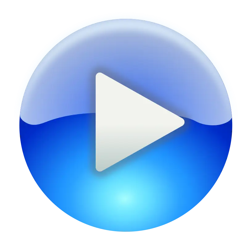 Blue Play Button Multimedia Icon
