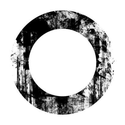 Abstract Grunge Black Circle Design