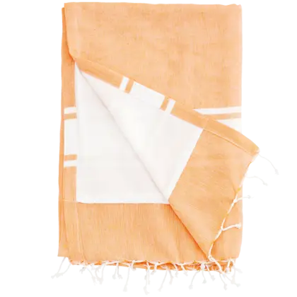Soft Orange and White Towel