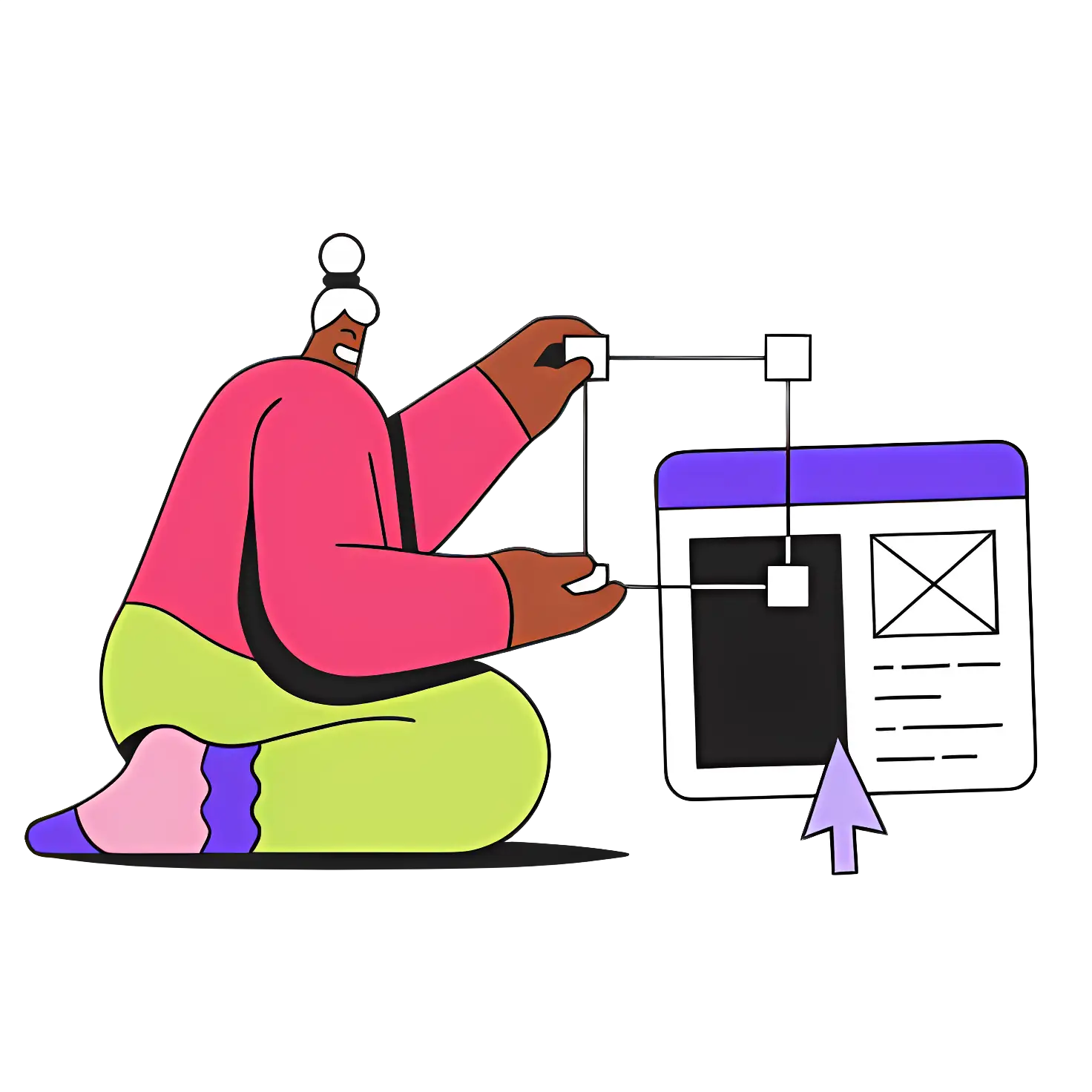 Web Designer Working on Layout