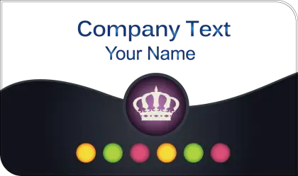 Company Text Card with Crown