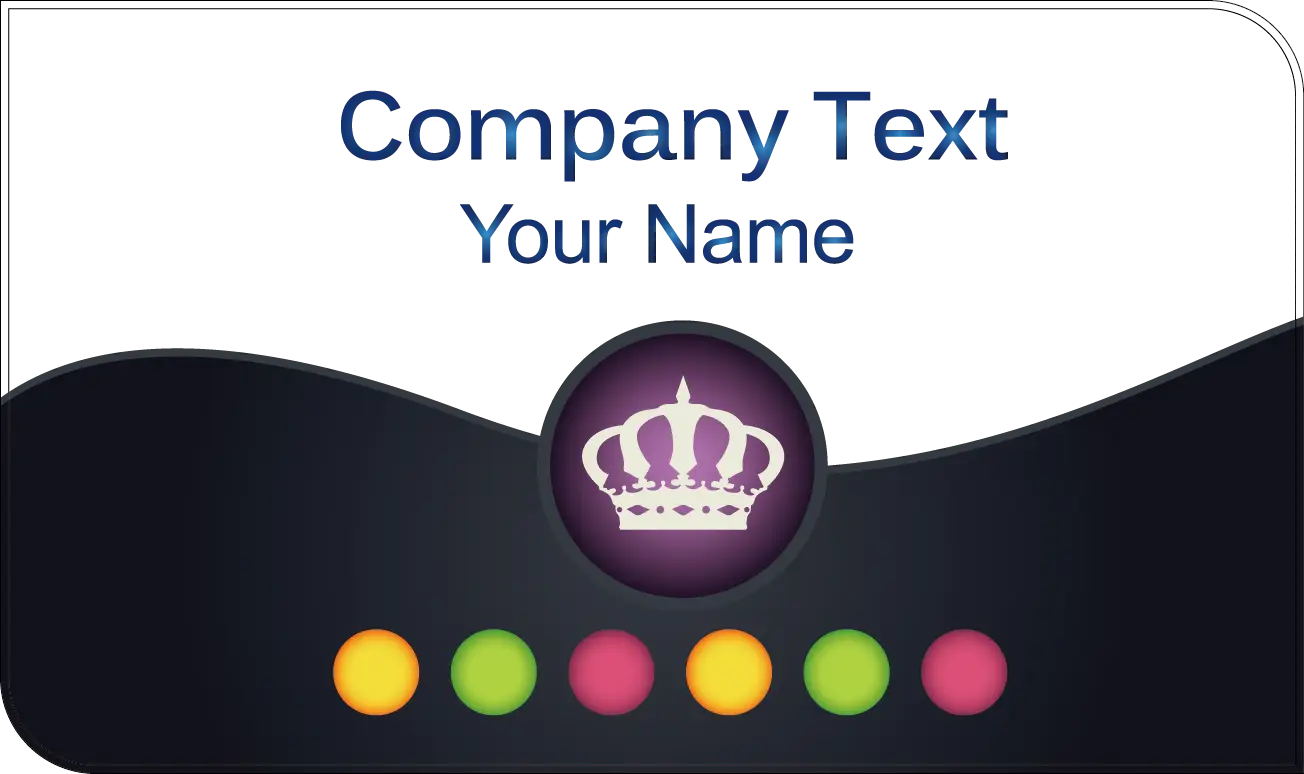 Company Text Card with Crown