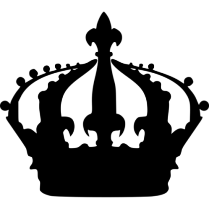 Black Crown Symbol Illustration