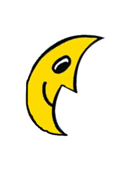 Smiling Cartoon Moon