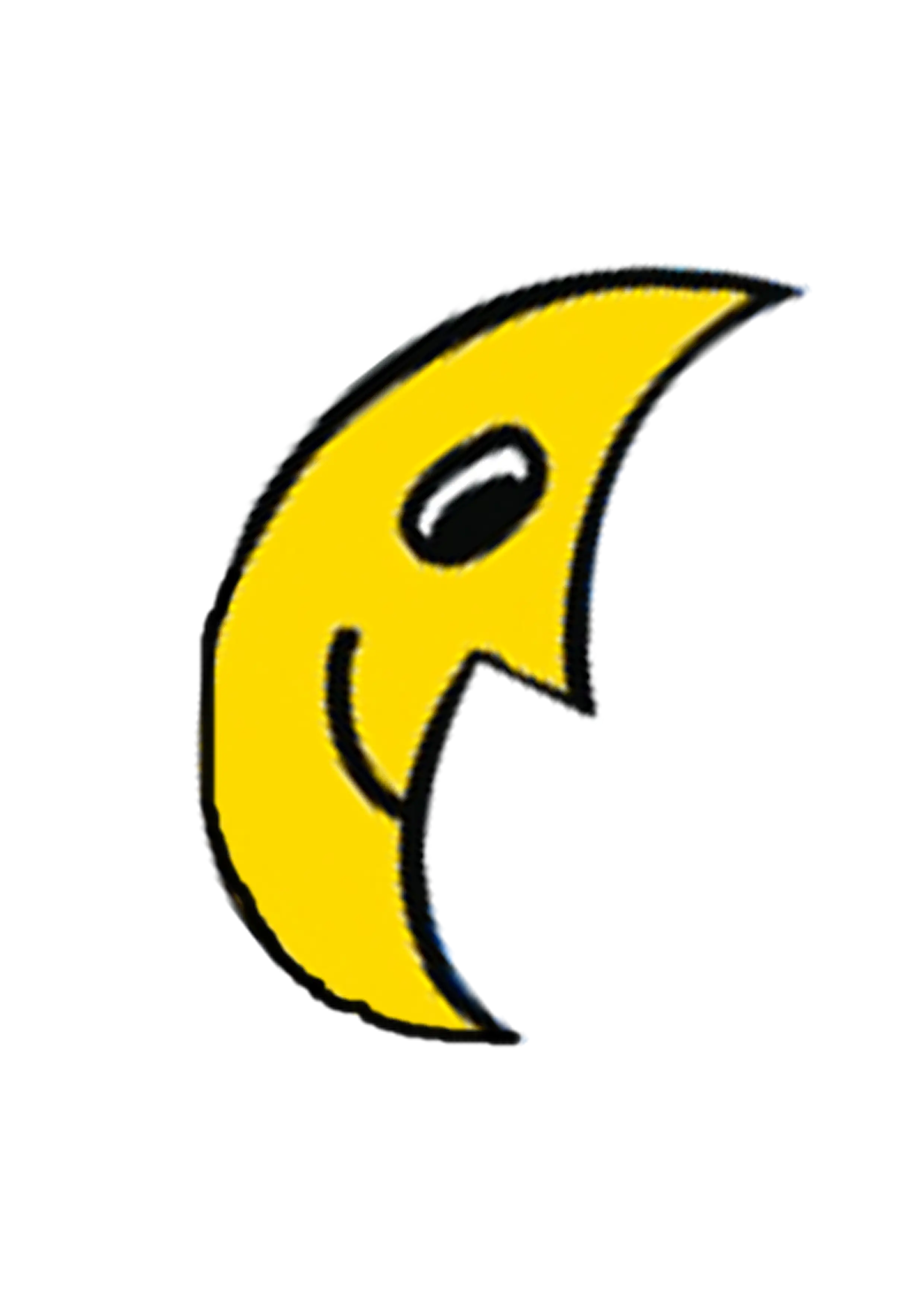 Smiling Cartoon Moon