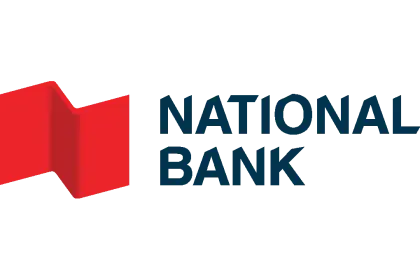 National Bank Logo with Red Flag