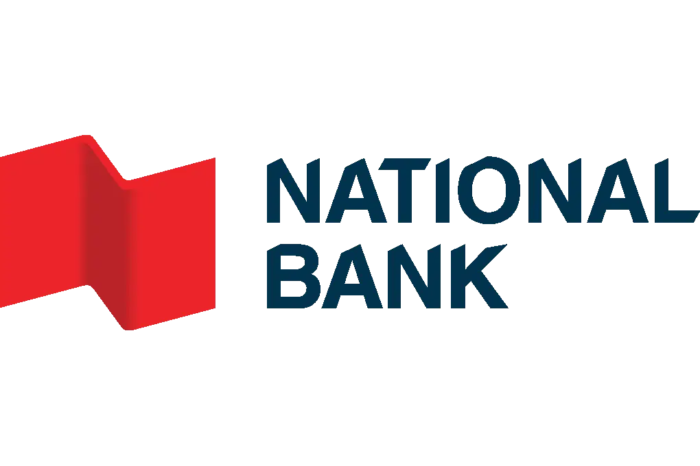 National Bank Logo with Red Flag