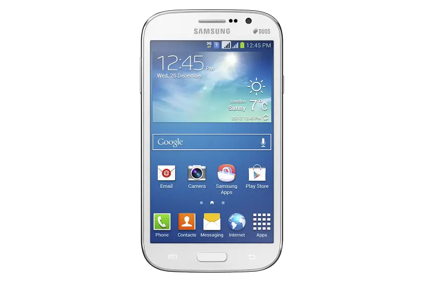 Samsung Smartphone with Home Screen Display