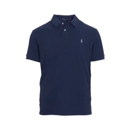 Navy Blue Polo Shirt with Collar