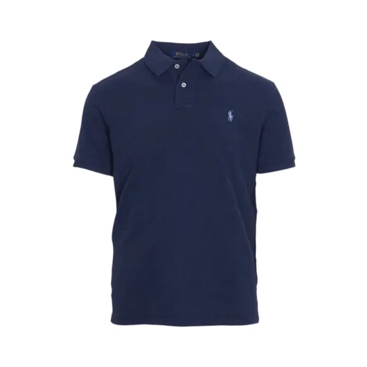 Navy Blue Polo Shirt with Collar