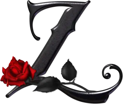 Decorative Letter &#039;Z&#039; with a Rose Design