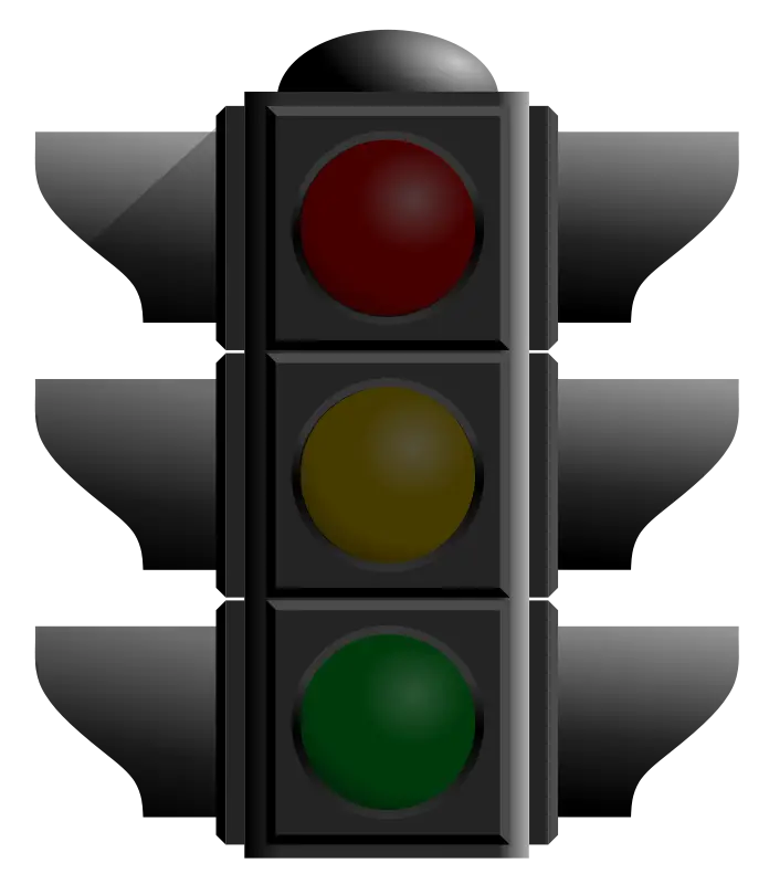 Traffic Light Illustration with Signals