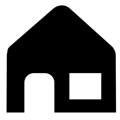 Minimalist Black House Icon
