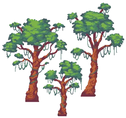 Pixel Art Trees