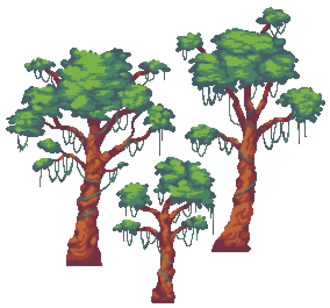 Pixel Art Trees
