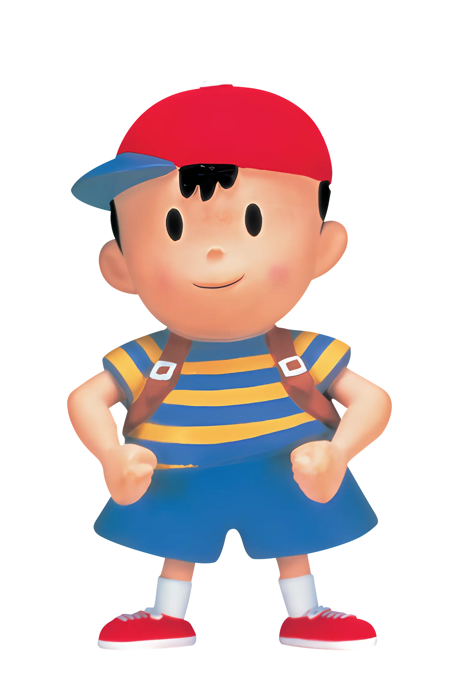 Cartoon Boy with Cap and Backpack