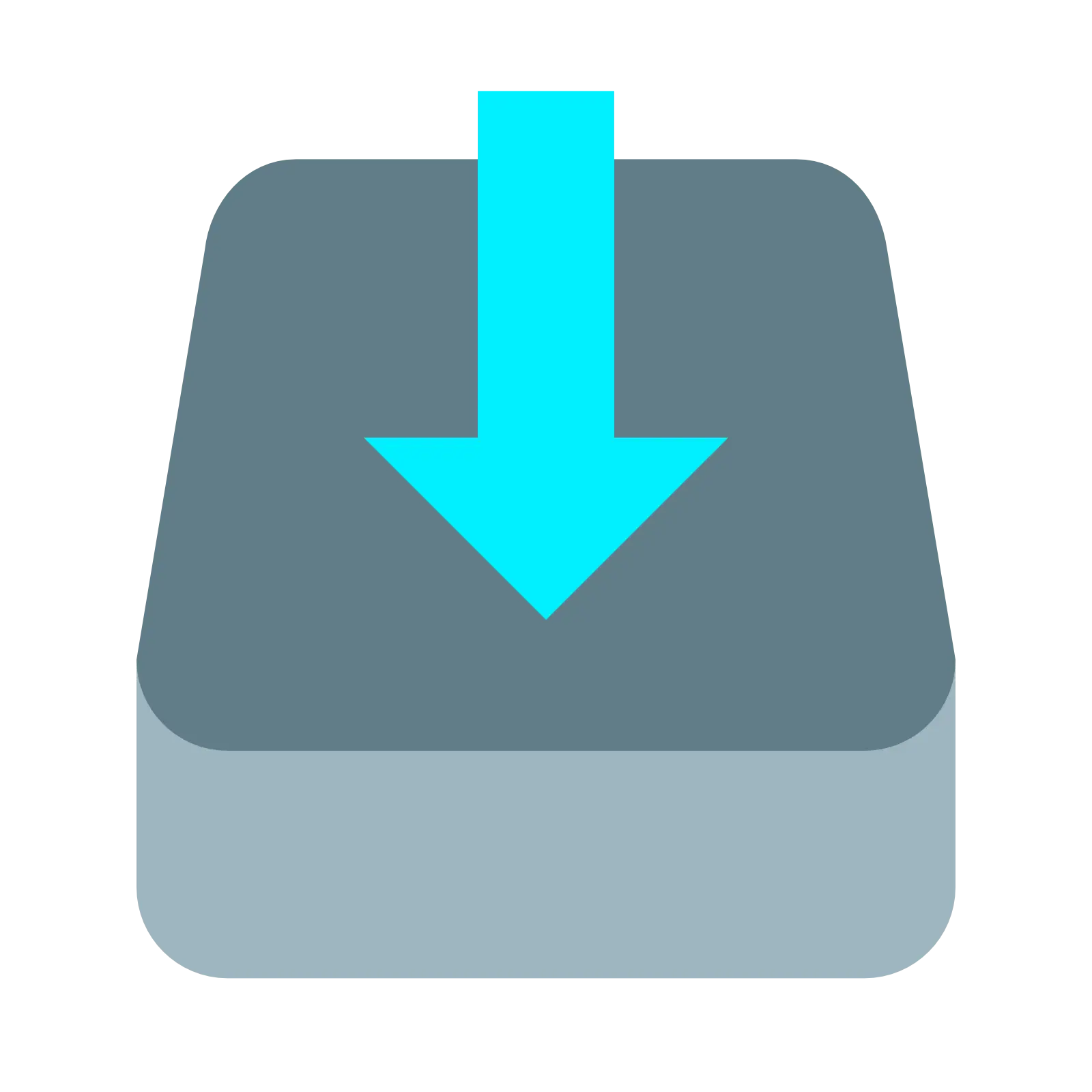 Blue Download Icon for Digital Files