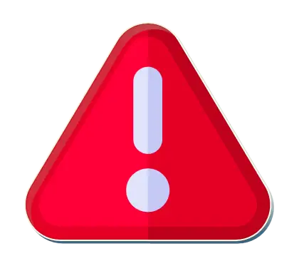 Red Warning Sign with Exclamation Point
