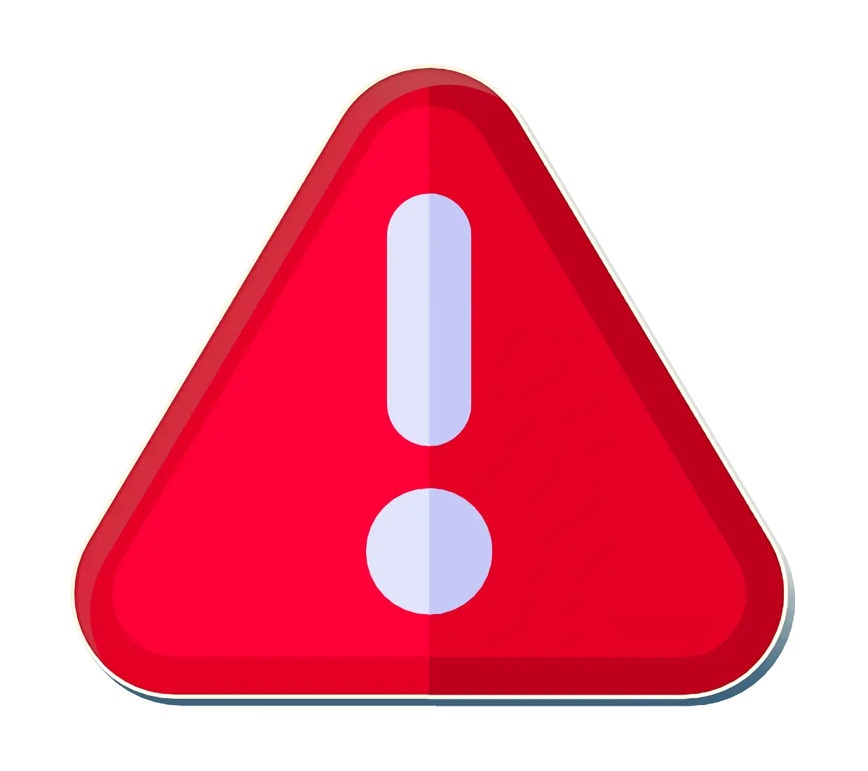 Red Warning Sign with Exclamation Point
