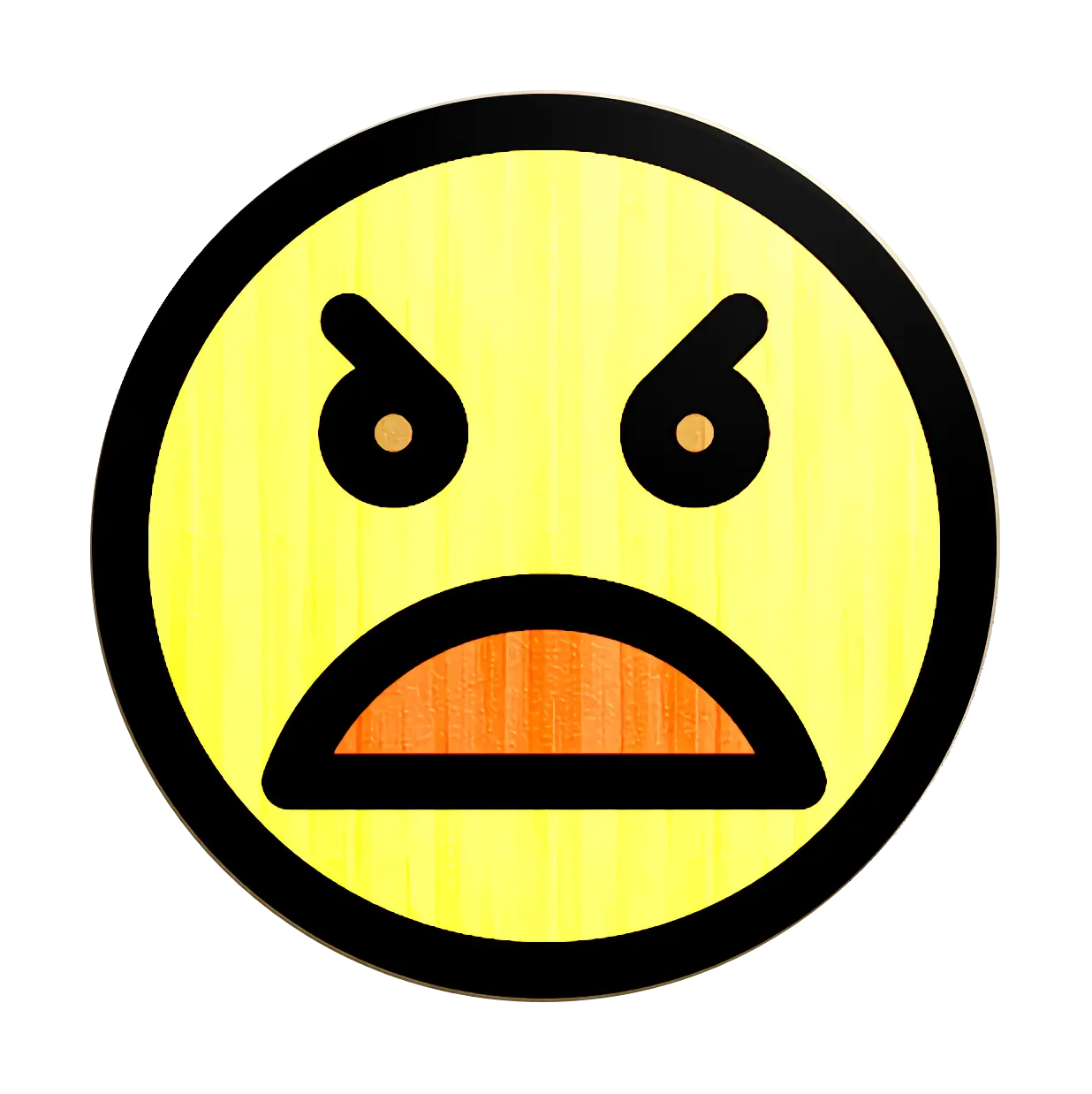 Angry Face Emoji Illustration