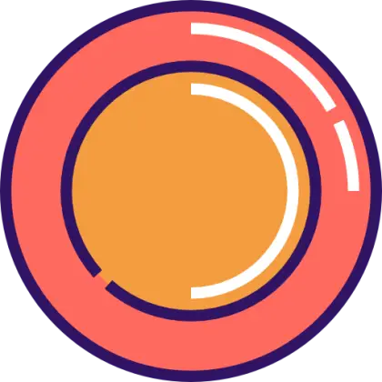 Abstract Orange and Pink Circular Icon