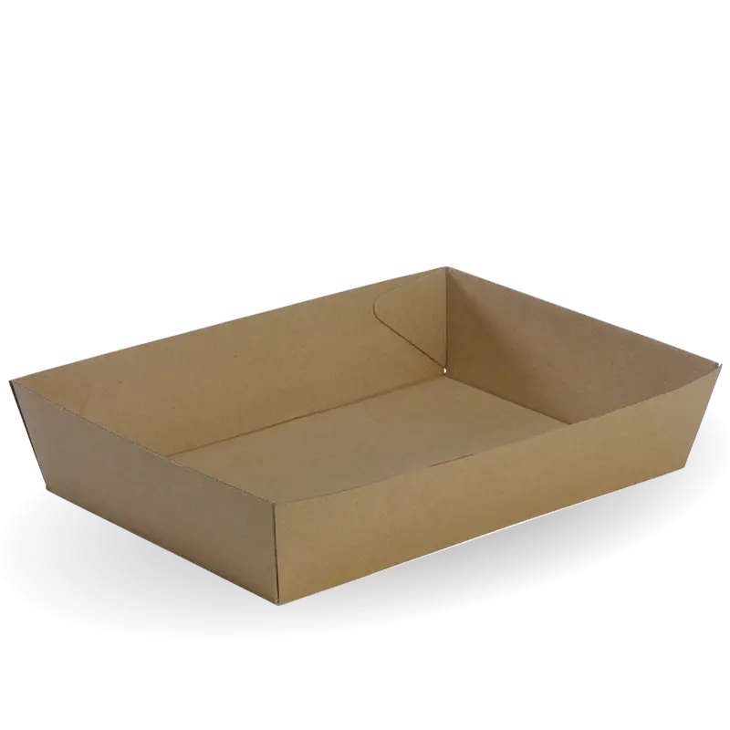 Brown Paper Tray for Eco-Friendly Use