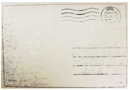 Vintage Postcard with Stamp