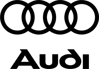 Audi Logo with Iconic Four Rings Design