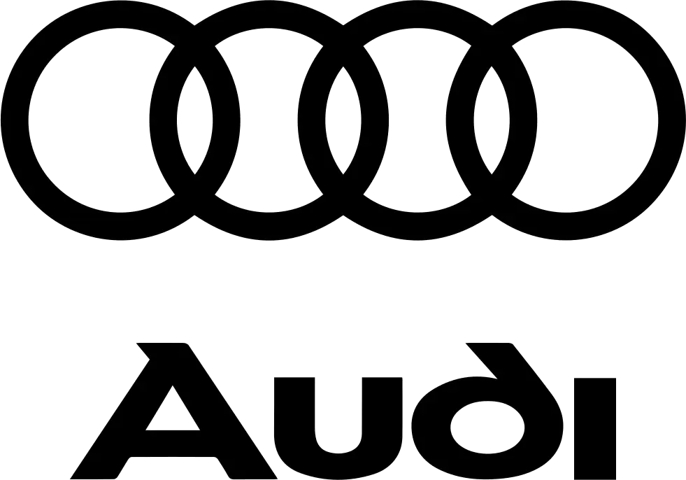 Audi Logo with Iconic Four Rings Design