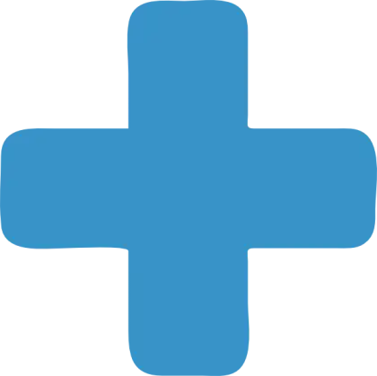 Blue Plus Symbol Graphic