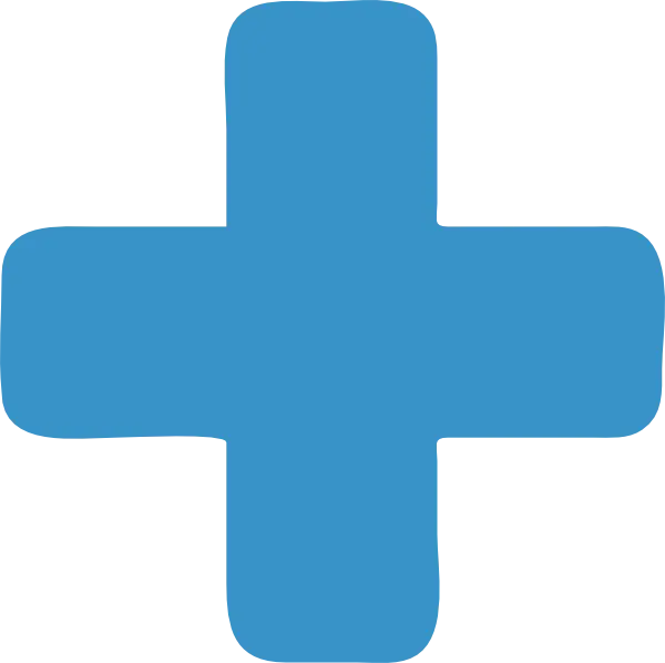 Blue Plus Symbol Graphic