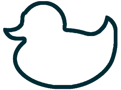 Simple Duck Outline Drawing