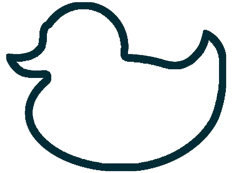 Simple Duck Outline Drawing