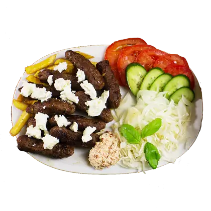 Cevapi Platter with Vegetables