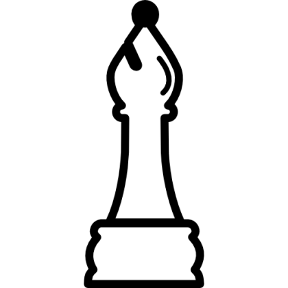 Chess Bishop Piece Outline Design